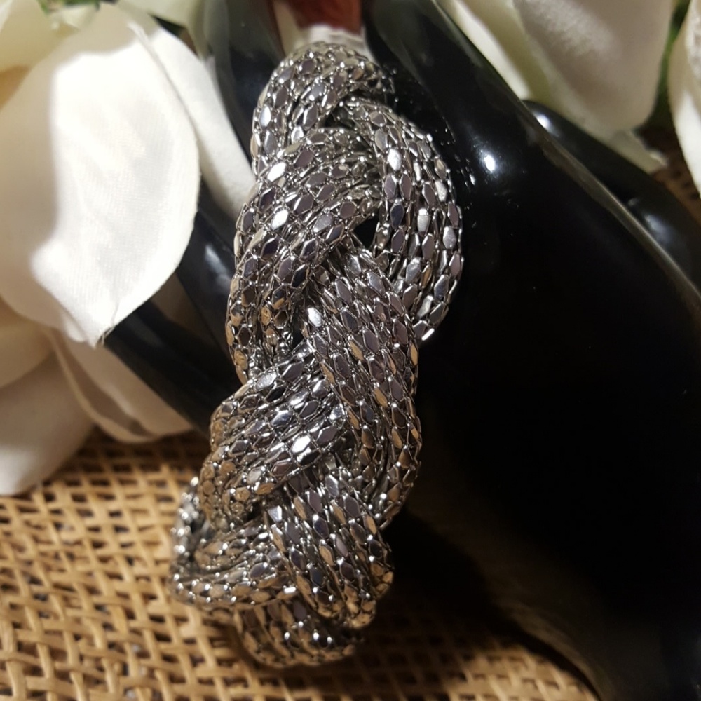 $ Silver Braided Bracelet